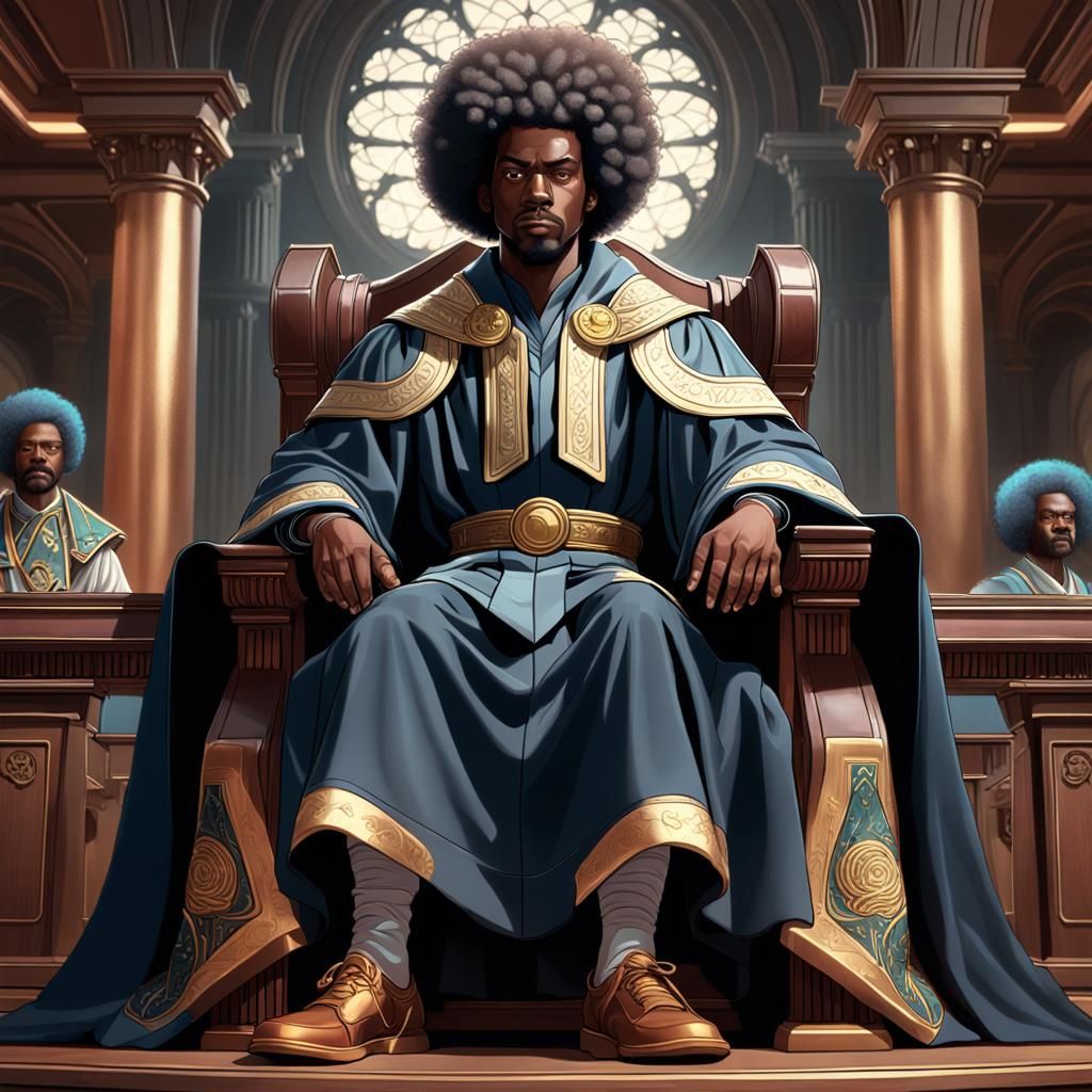Judge with Afro: Hyperdetailed Portrait in Unreal Engine