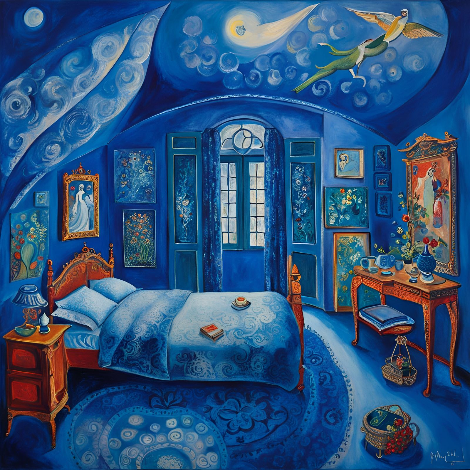 Chagall-blue Bedroom