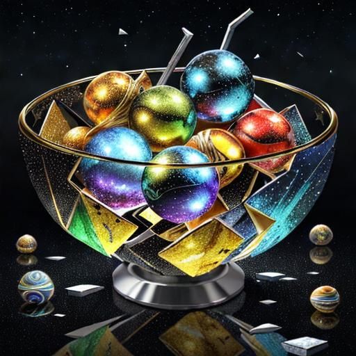 Galactic Murano Glass Explosion in Photorealistic 3D