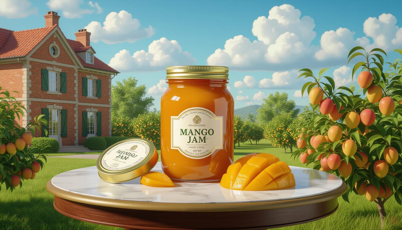 Luxurious Mango Jam Setting on Royal Table