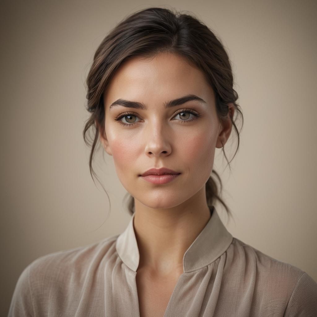 Elegant Woman Portrait in Studio Setting