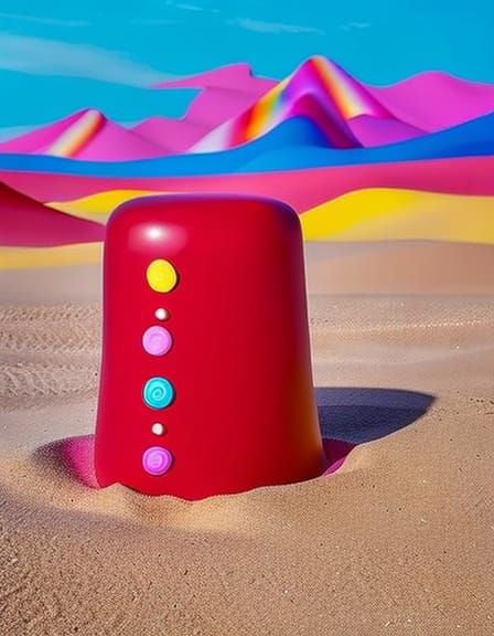 Candy Land Desert: Shattered Ozymandias in Digital Art