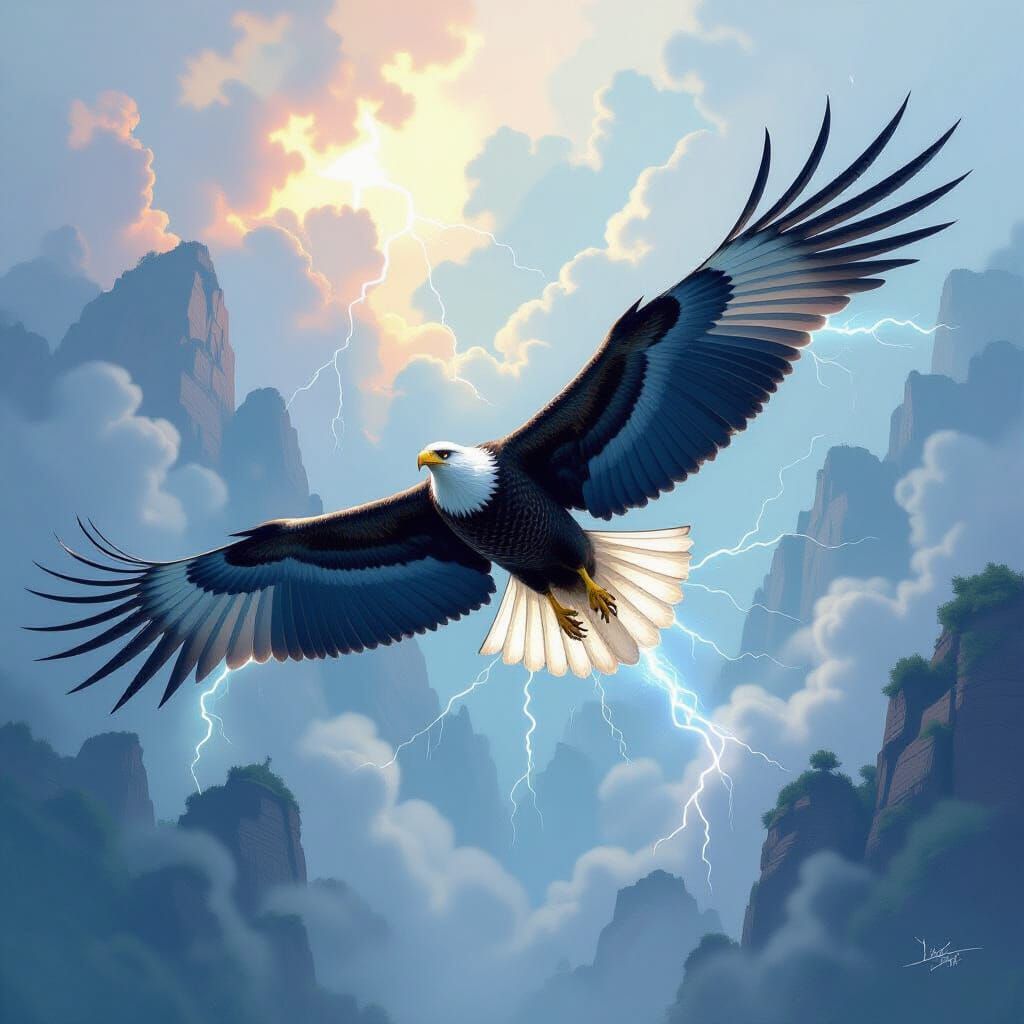 Lightning Condor in Ethereal Fantasy Style