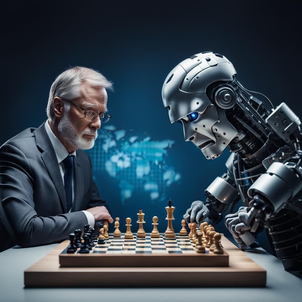 Man Versus AI Humanoid in Intense Chess Match