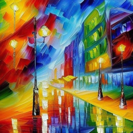 Gemstone in Expressionist Impasto Oil Painting