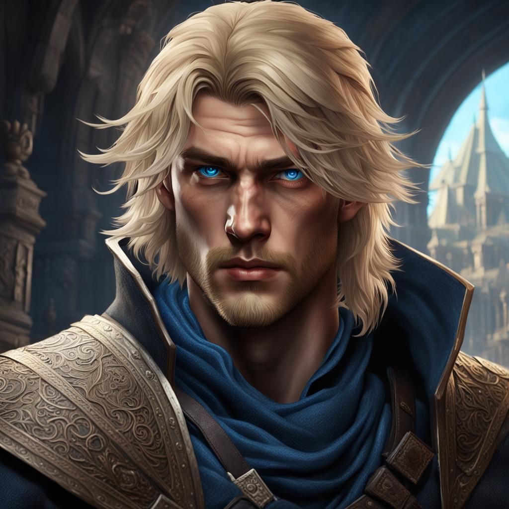 Handsome Rogue in Dark Fantasy Style