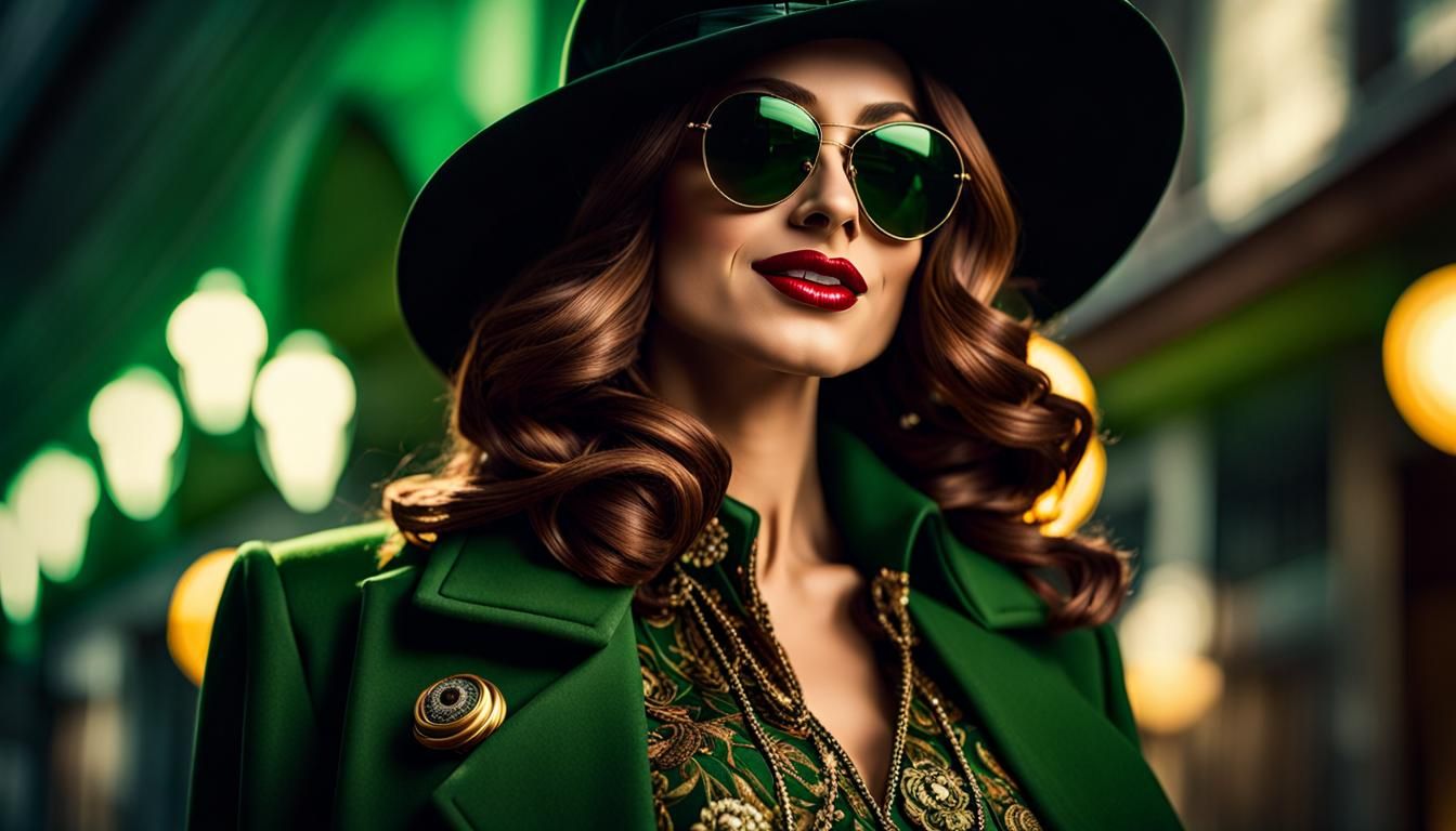 Brazilian Beauty in Edwardian Film Noir Style