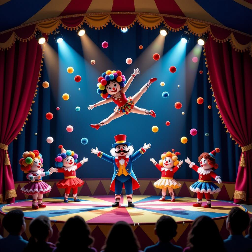 Pom Pom Circus: A Whimsical Textile Spectacle