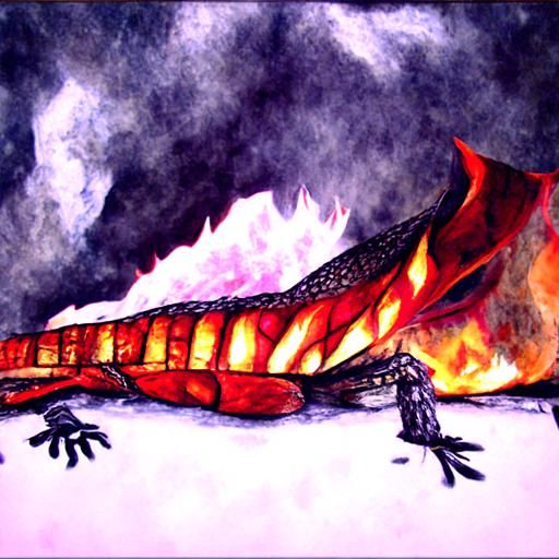 Eidechse Von Feuer, Der Menschenfleischfressende