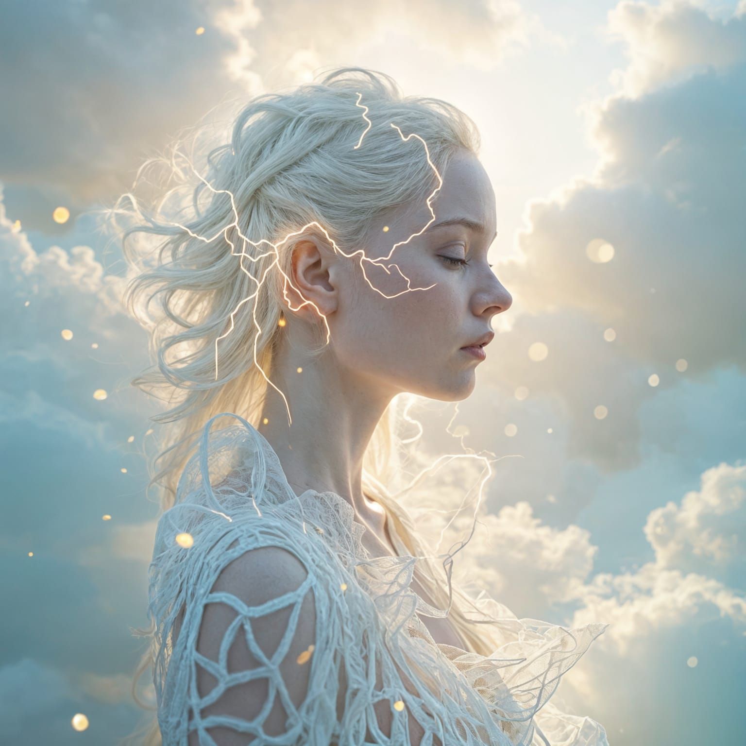 Albino Princess with Electricity, Surrealism