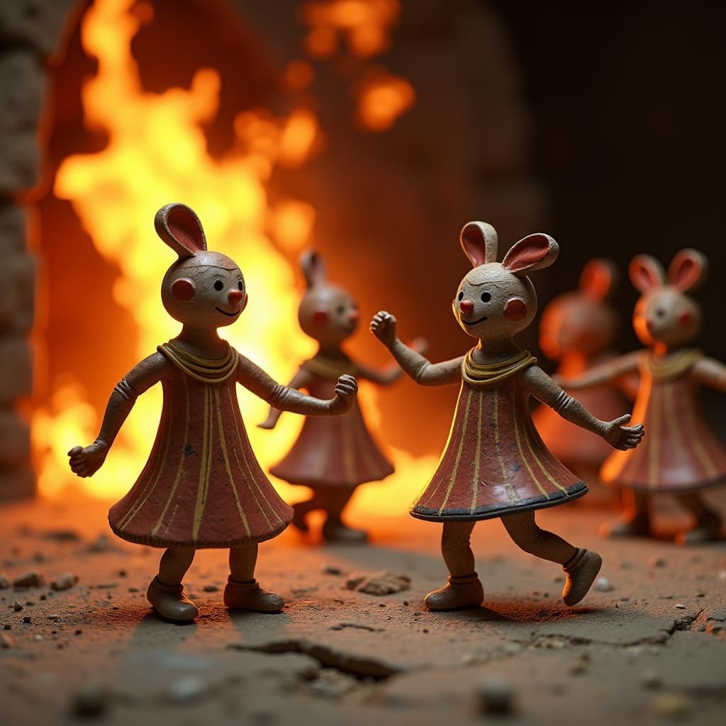 Dynamically ceramic, these cuniform creations, ceramic anima...