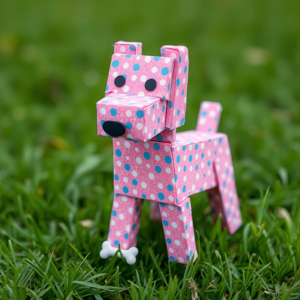 Right Angle Canine in Polka-Dot Fur