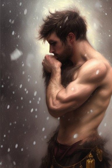 Snowflake-Covered Time Warrior Portrait