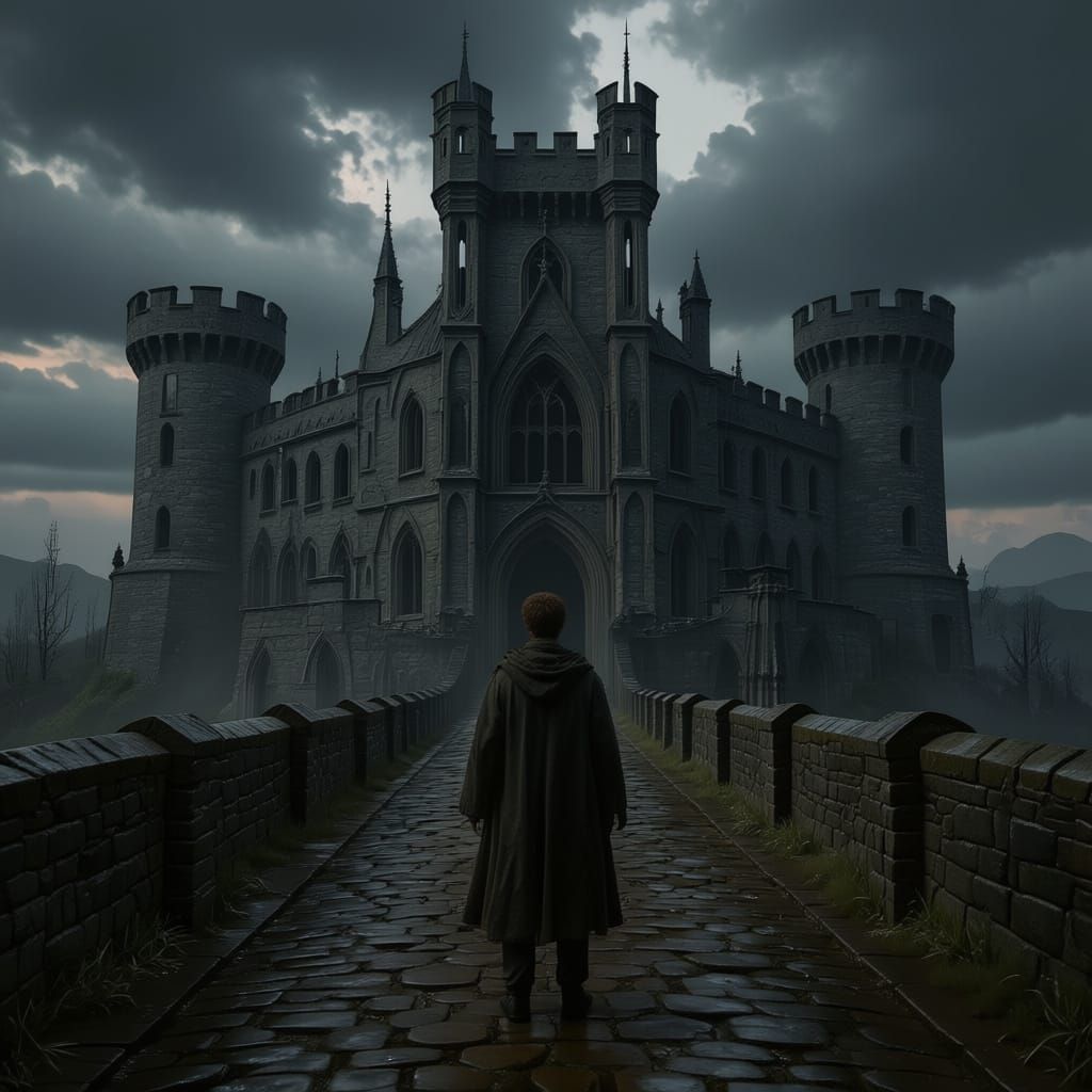 Lone Traveler on Ancient Path