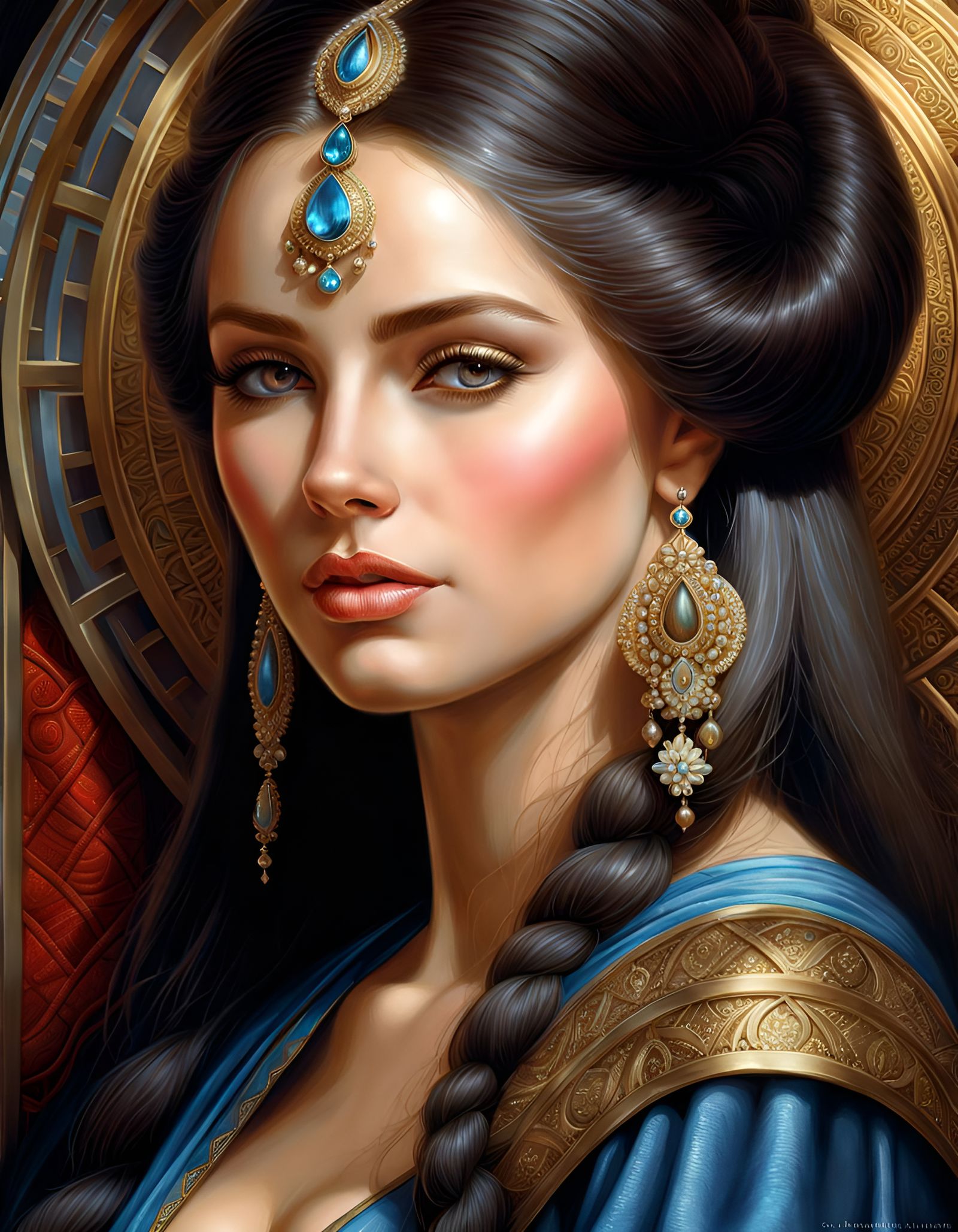 Bashful Woman Relaxing: Hyperdetailed Digital Portrait