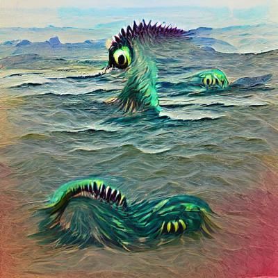 AI Interpretation of a Sea Monster