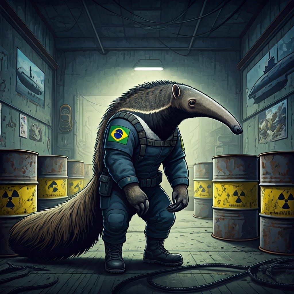 Anteater in Radioactive Warehouse, Comic Book Art