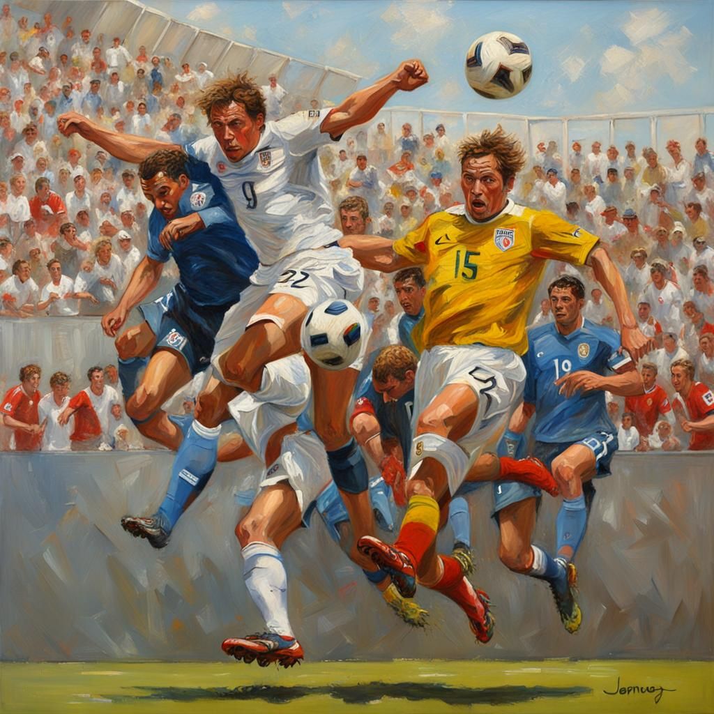 World Cup: Oil Painting in James Gurney Style