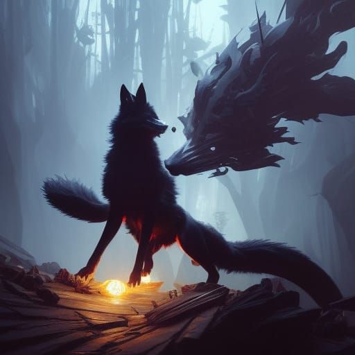 Shadow Fox: Dark Fantasy Concept Art