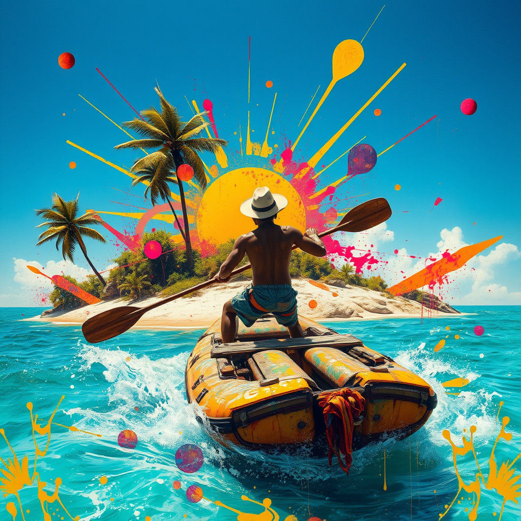 Desert Island Escape: Graffiti Expressionist Street Art