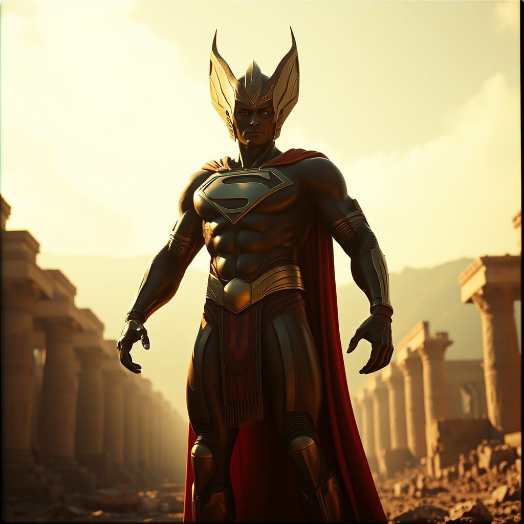 Cyberpunk Alien God: Majestic Annunaki Superman