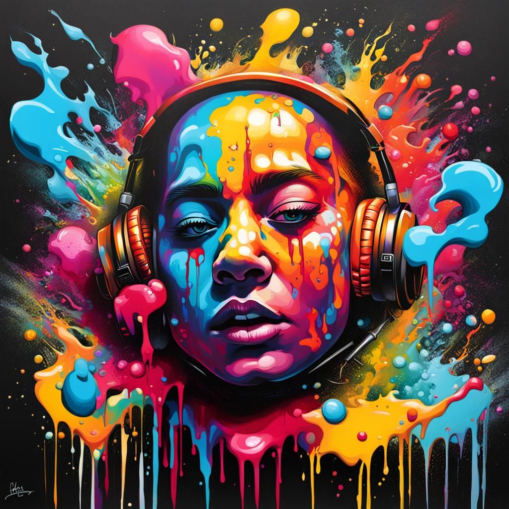 Dynamic Graffiti Art with Polychromatic Palette