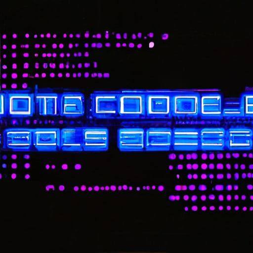 Cyberpunk Neon Cityscape in 2099 Style