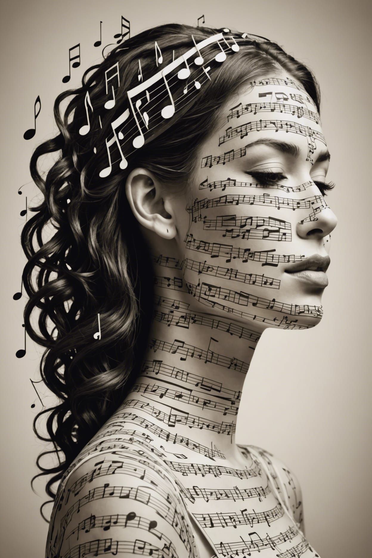 Musical Woman: A Portrait in Music Notes