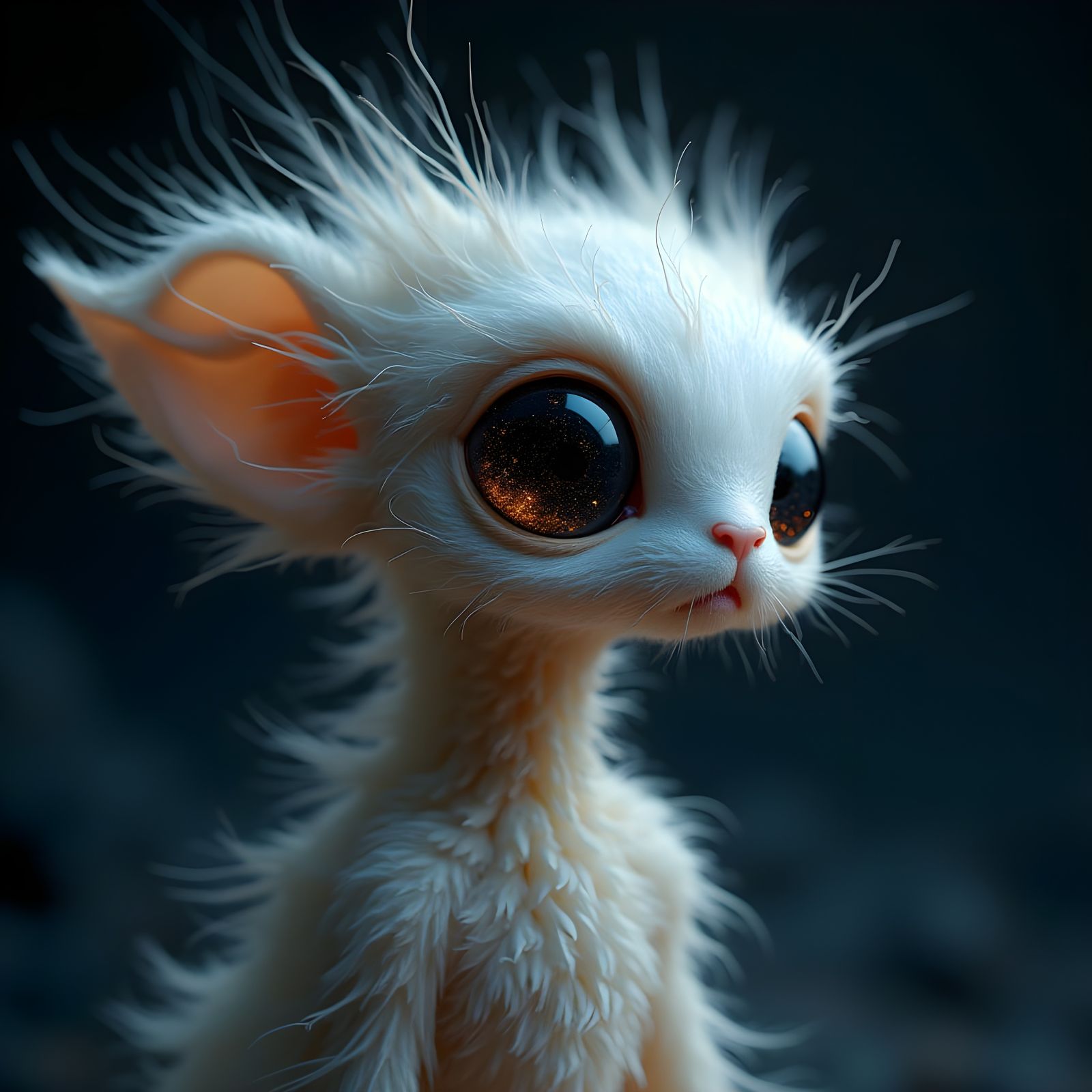 Ethereal Alien Creature Woven From Moonlight