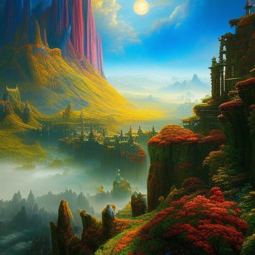 Enchanted Kingdom: A Whimsical Fantasy Illustration