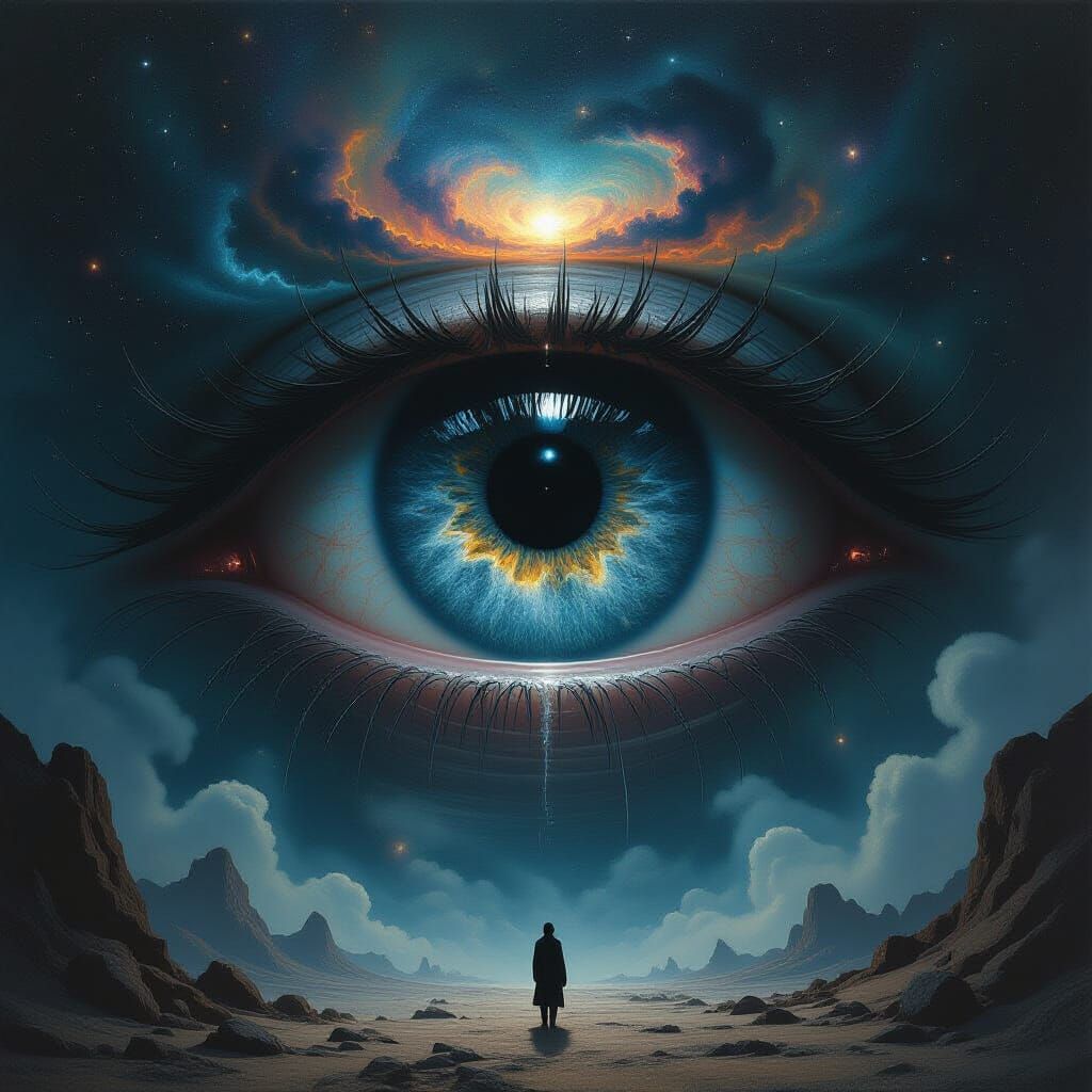Colossal Ancient Eye in Cosmic Void, Nebula Iris