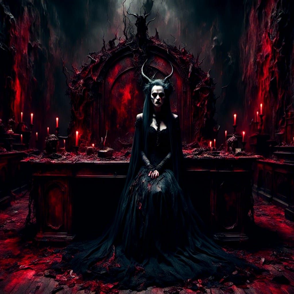 Devilish Woman Guards the Gates of Hell