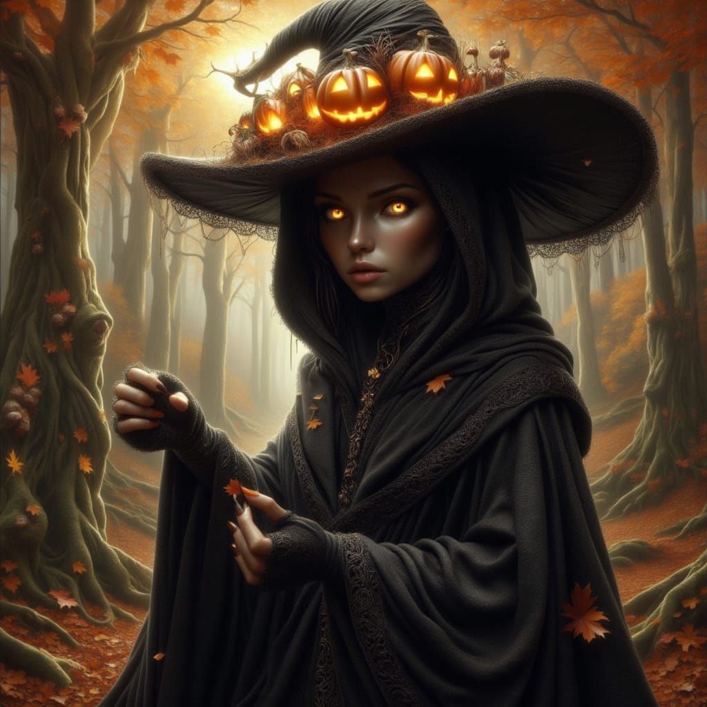 Headless Horseman in Autumn Forest