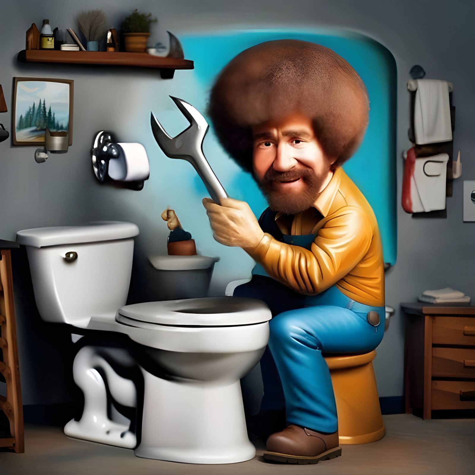 Toilet Close-up in Bathroom