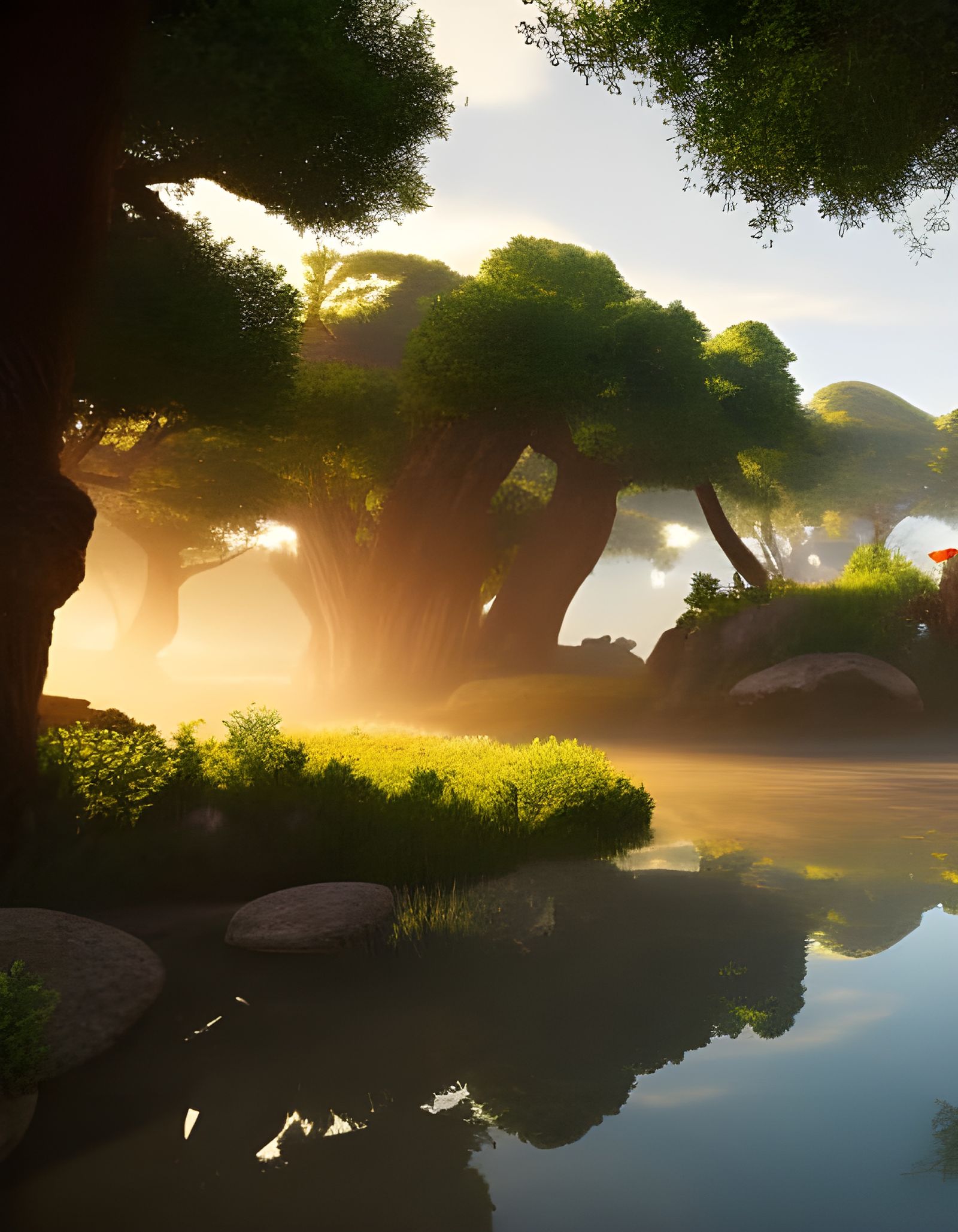 Cretaceous Landscape in 3D Game Style