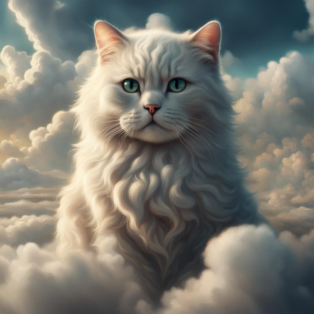 Cloud Cat in Epic Digital Matte Painting