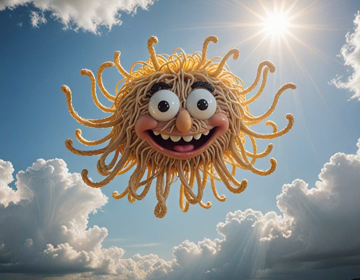 Divine Flying Spaghetti Monster in Heavenly Soft Focus