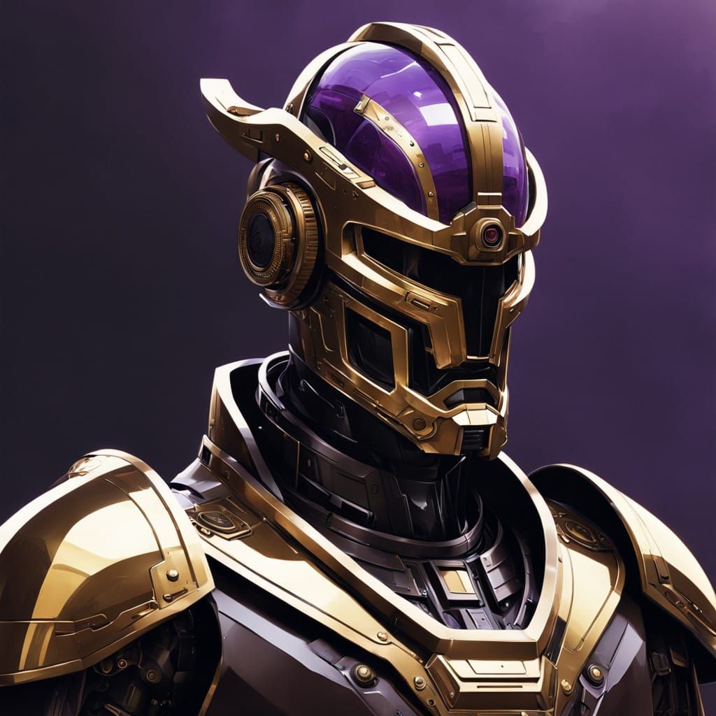 God of the Hunt Adrax in Futuristic, High-Tech Aesthetic