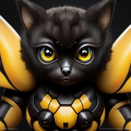 Cute Blue-Eyed Alien Portrait in Digital Art Style