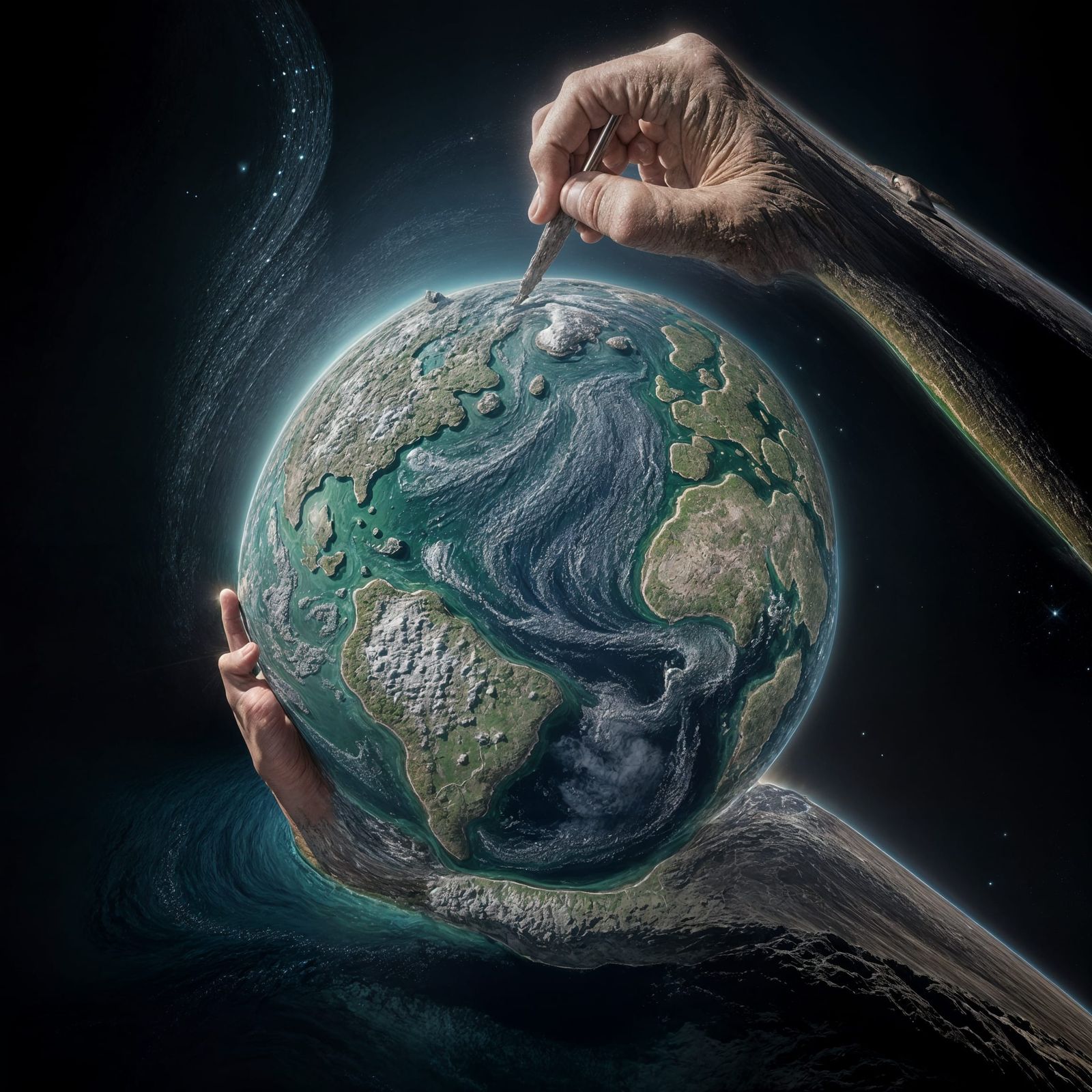 Earth Being Sculpted: A Claymation Vision