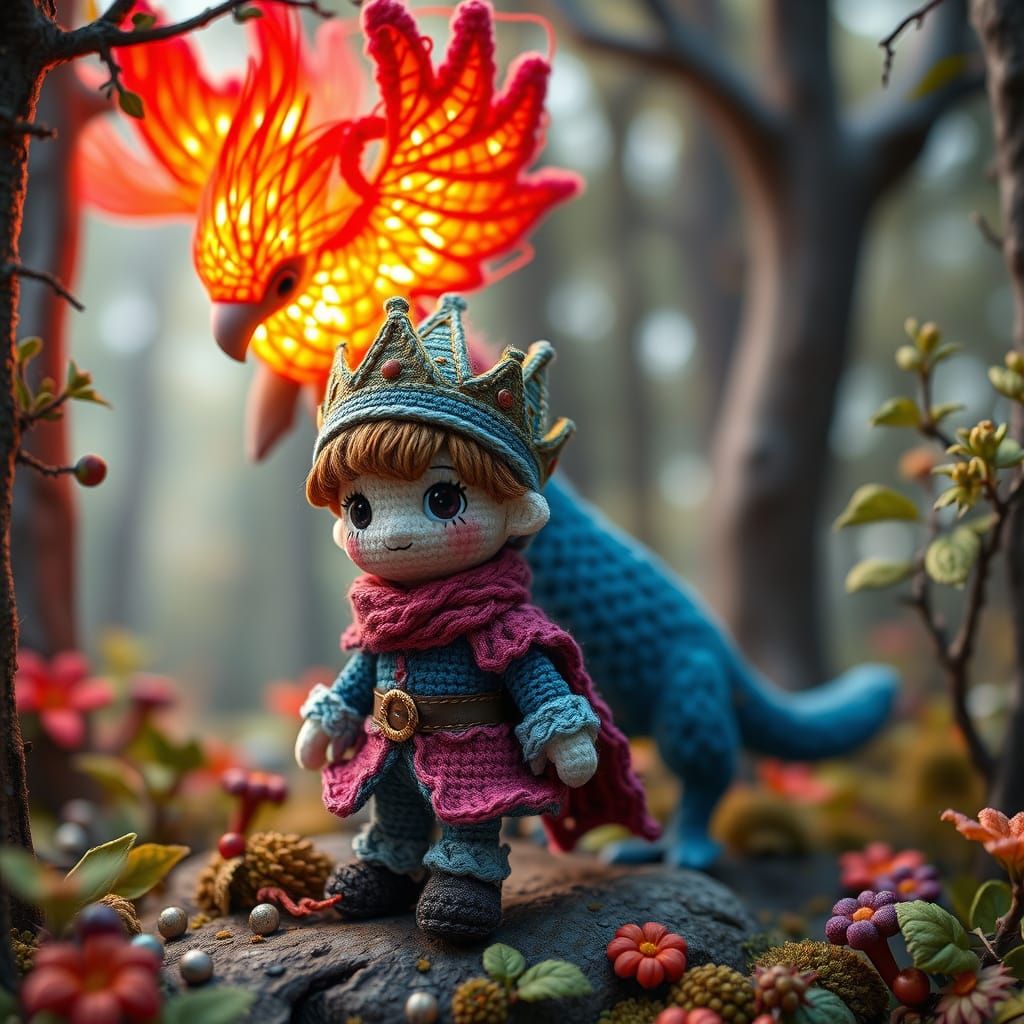Amigurumi Prince Ivan Seeks the Majestic Firebird in a Magic...