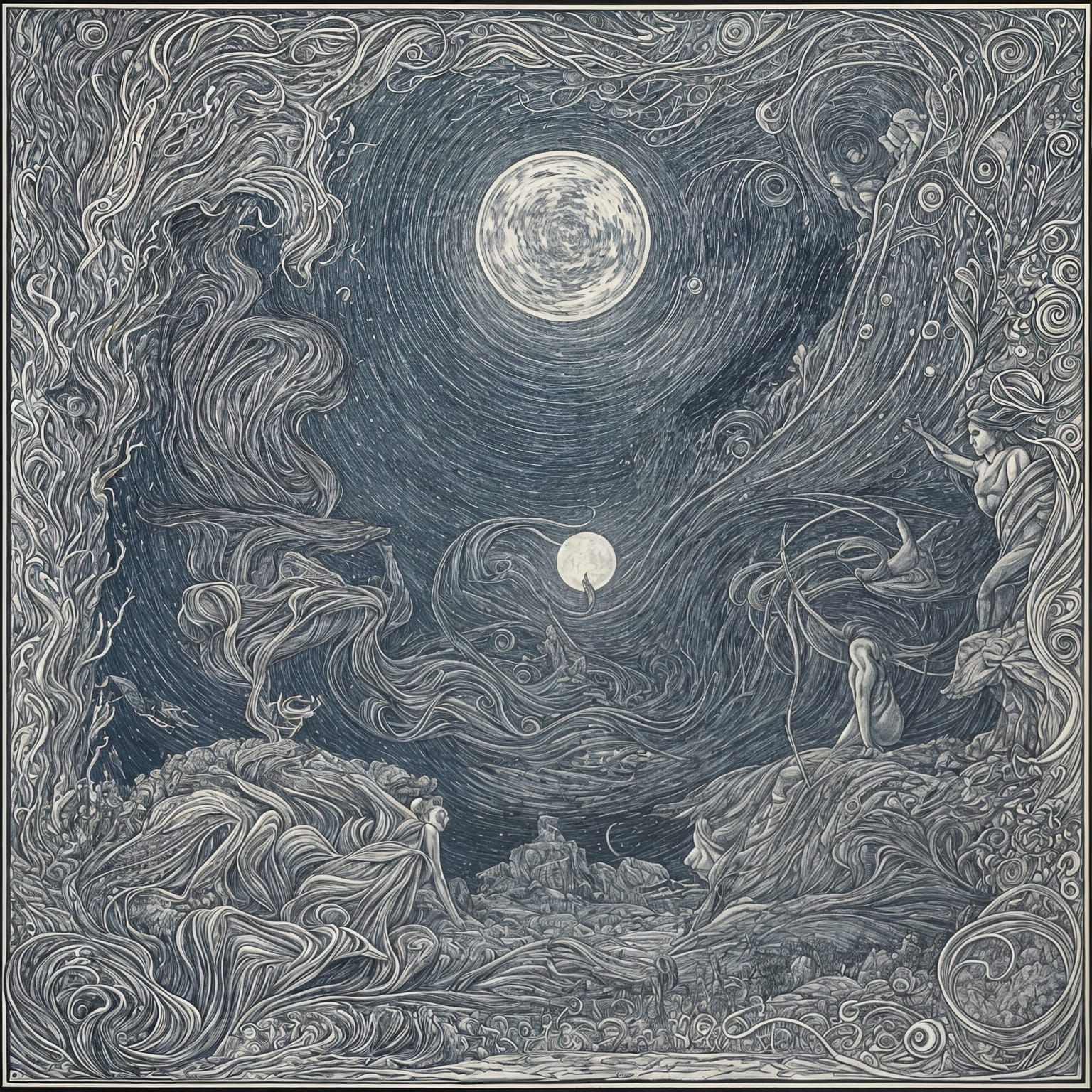 Surreal Image of a Person Sleepwalking