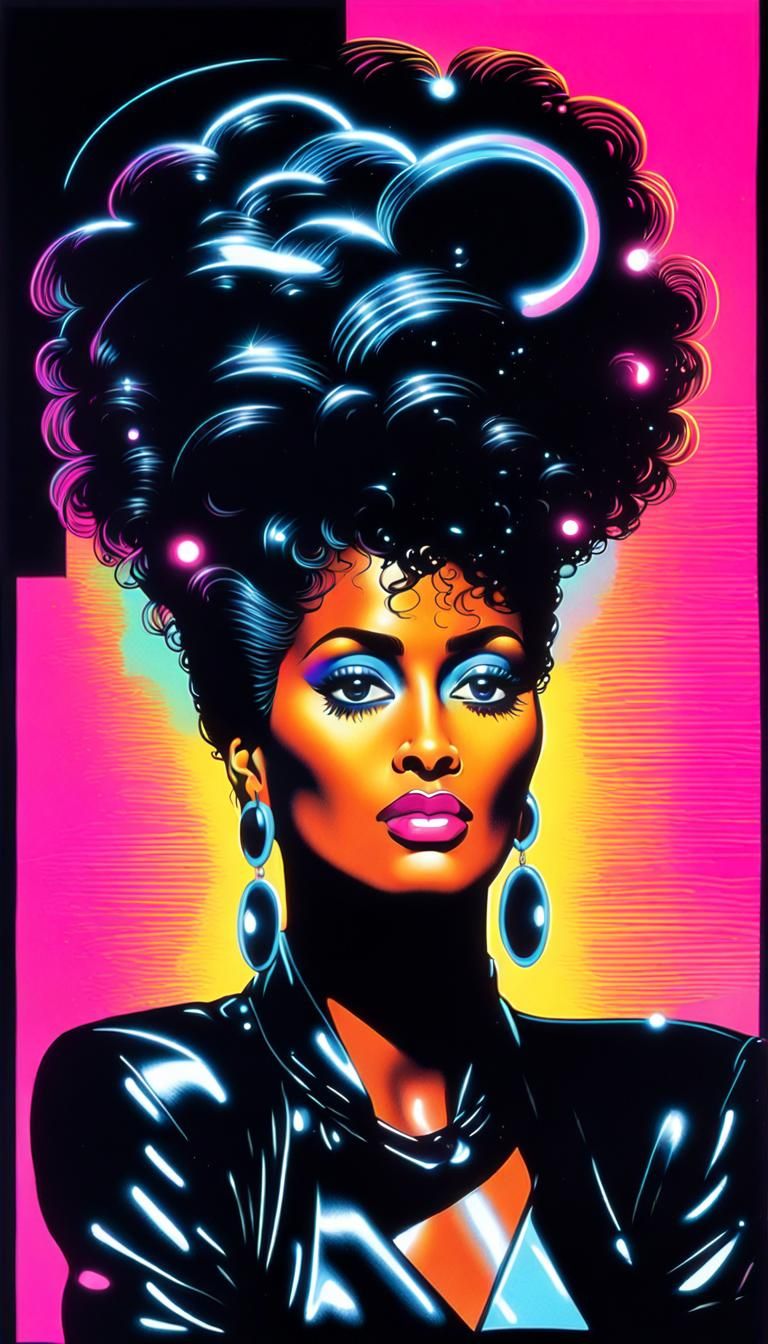 Phyllis Hyman with eighties hairstyle