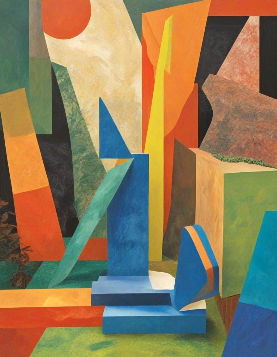 Modern Sculptures in Geometric Forms