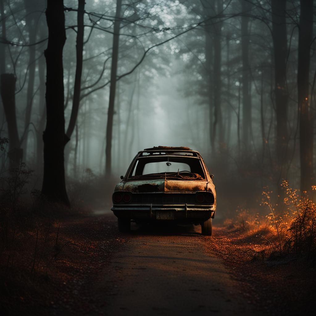 Silent Hill Inspired Dystopian Forest Horror Scene