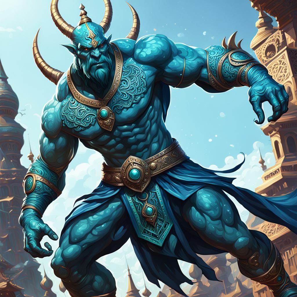 Detailed Djinn Artwork Trending on Artstation
