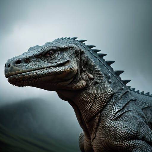 Regal Komodo Dragon Reigns Supreme on Rocky Peaks