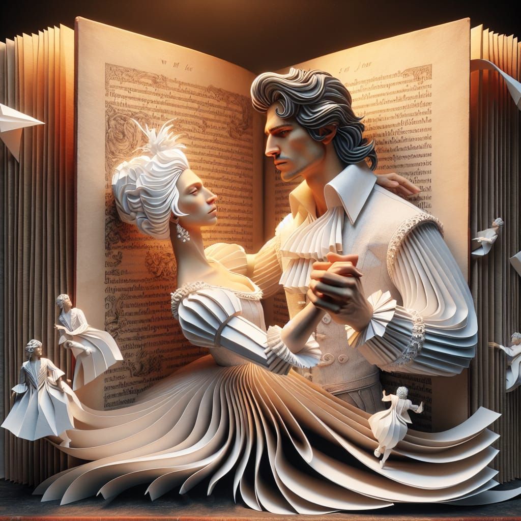 Baroque Origami Dance in 3D