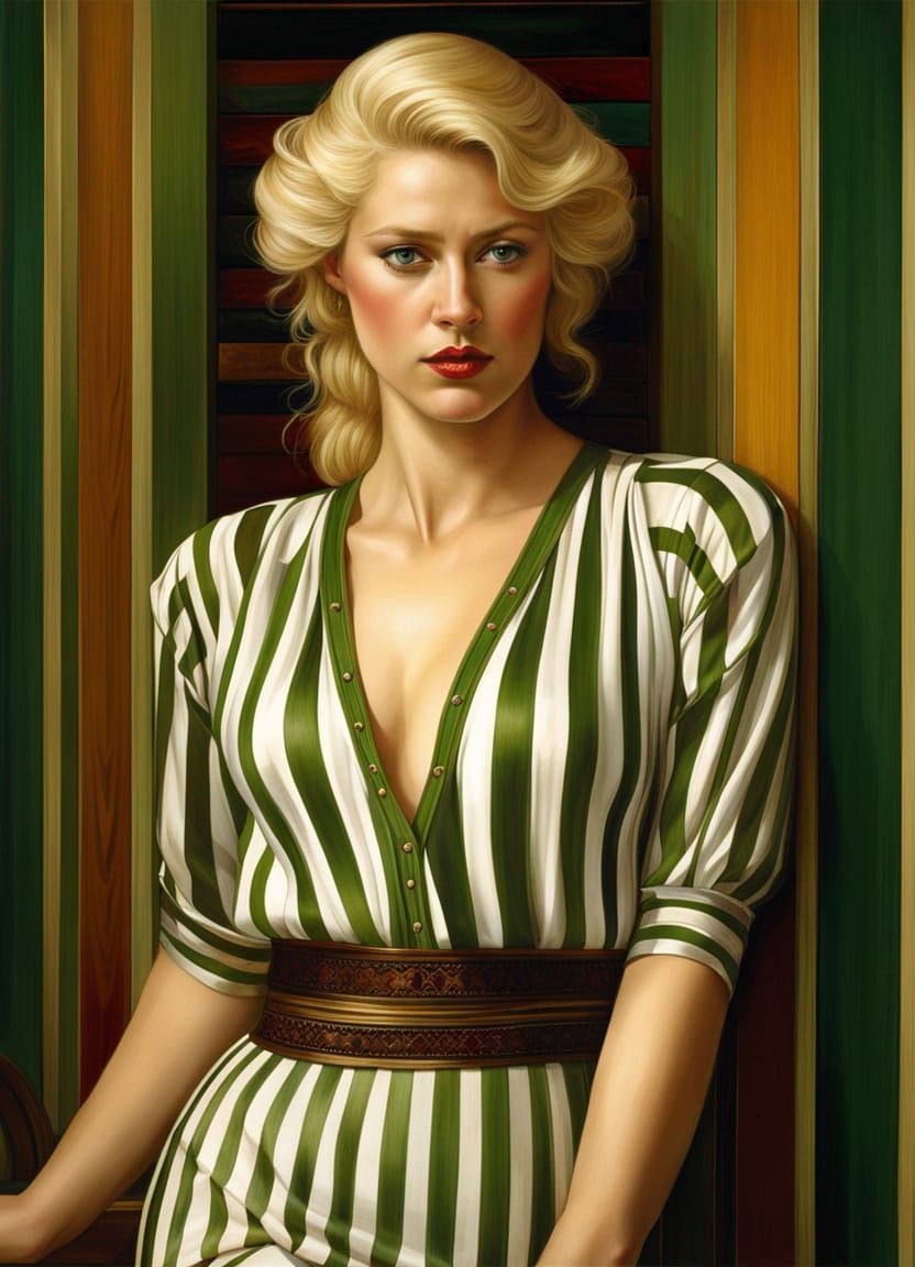 Icelandic Woman Portrait in Digital Painting Style