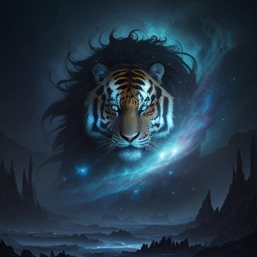 Nebula Tiger: Colossal Guardian of Space and Time